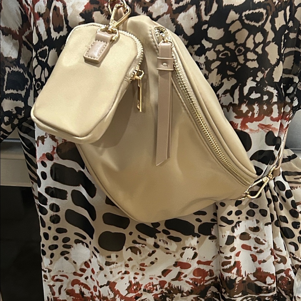 Like Dreams Chic Beige Crossbody Bag Set